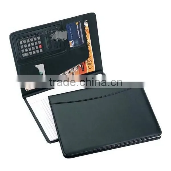 2016 A4 leather envelope portfolio with calculator