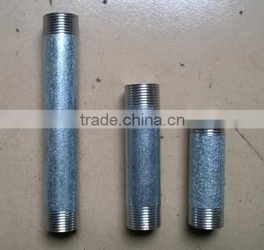 1/2" and 3/4"malleable cast iron pipe nipple female thread pipe fitting