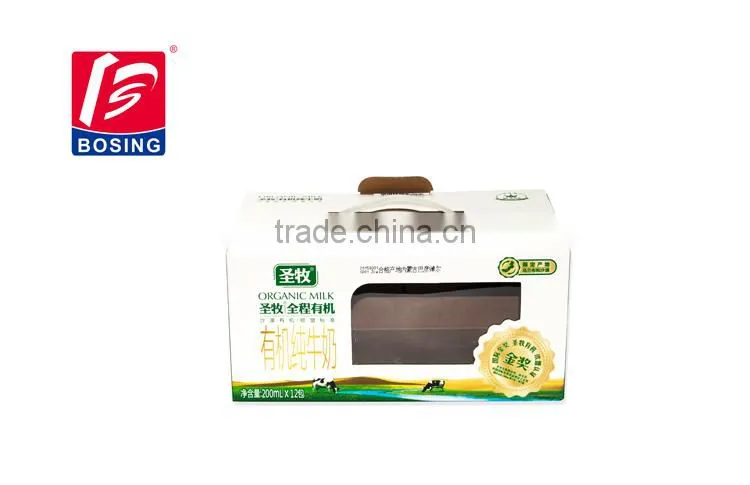 Beverage carton with plastic handle