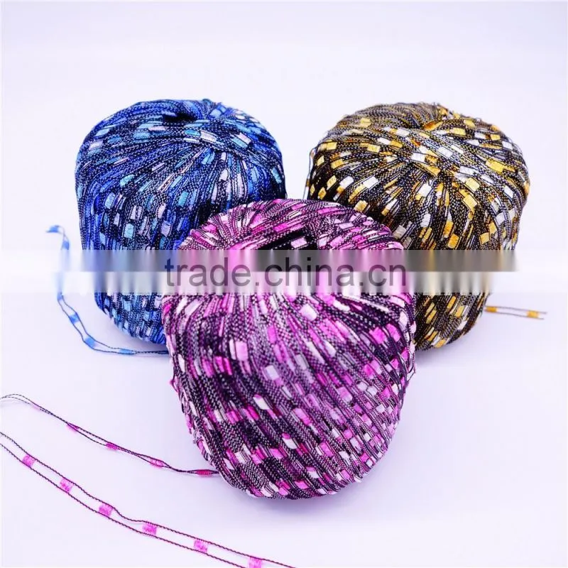 nylon / polyester Material and Hand Knitting Style fancy yarn for knitting scarf fancy yarn yarn hand knitting