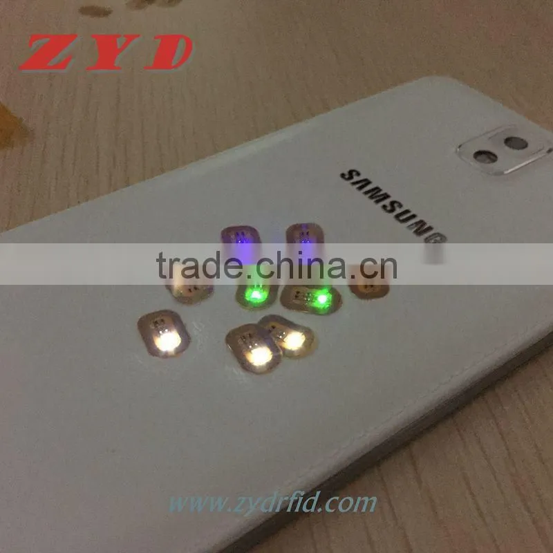 Hot Sale Colorful NFC Nail Sticker Flash LED NFC Art Nail Stickers NFC Tag
