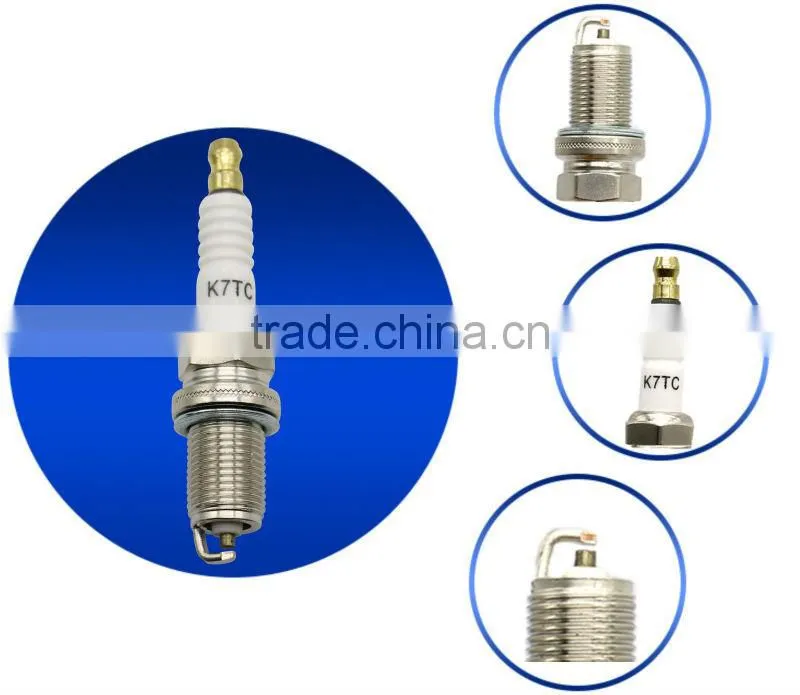 High quality spark plug K7TC for Changan motor ,Suzuki,Jeep Pajxro Sport,Paladin,Delica(Freeca2.0L,Delica2.4L,Lioncel1.6L)