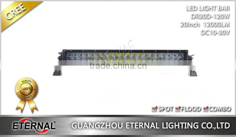 120W 22" 4x4 racing vehicles excavator forklift mining trucks crane bull dozer industrial equipments driving led light bar