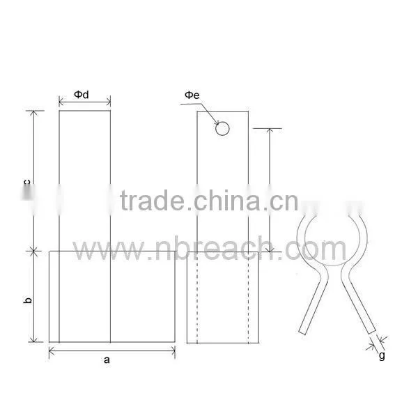 Truck Gate Hinge Internal Weld-on Gate Lugs