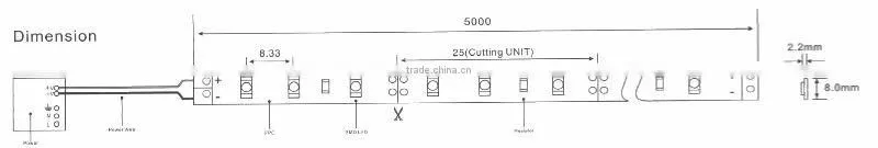 LED strip light SMD3528 12V 120P