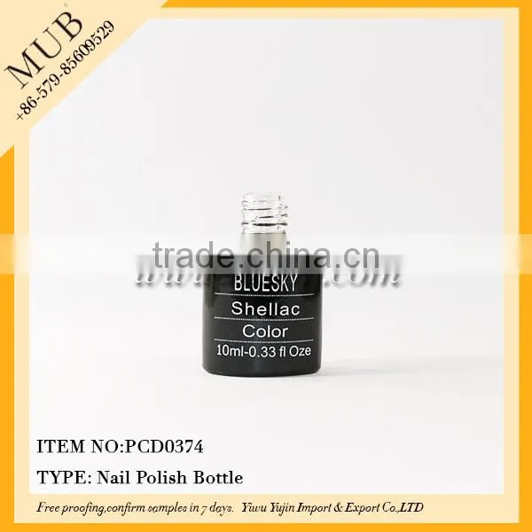 15ml Black unique empty nail polish bottle wholesale