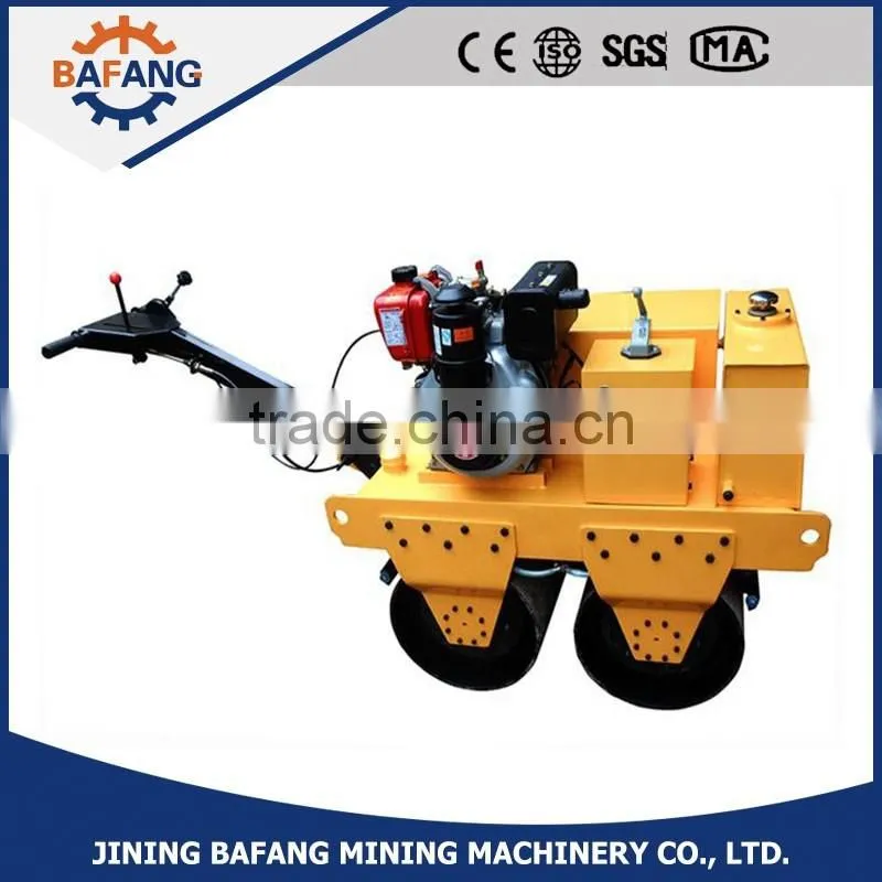 Double Drum Walk Behind Diesel Engine Vibratory Roller Road Roller