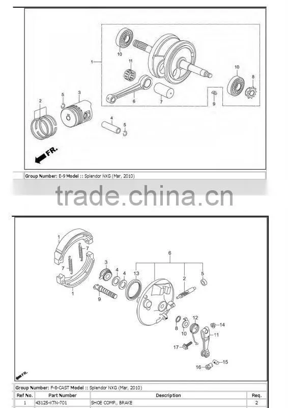 OEM High Quality Motorcycle super splendor parts