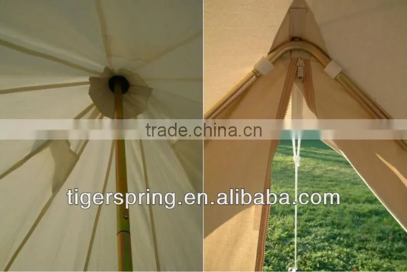 Diameter 4M Waterproof Cotton Canvas Sibley Tent for 2 Persons Bell Tent