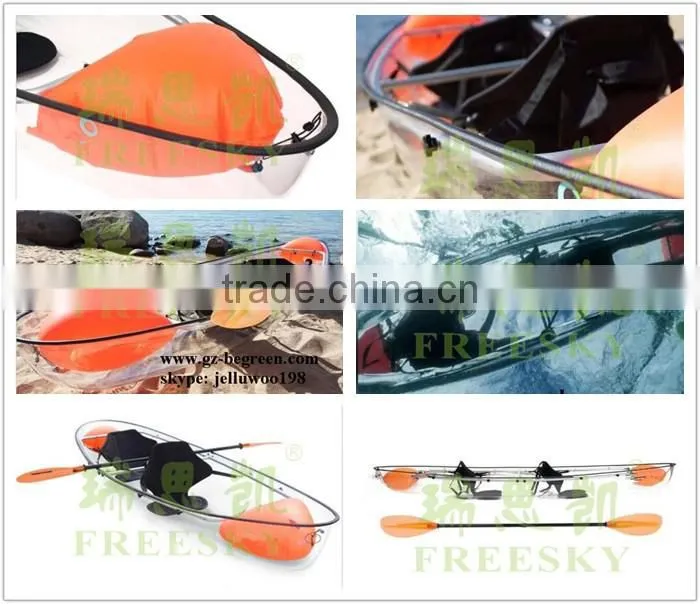 new design 2 seat touring banana transparent boats ships for sale