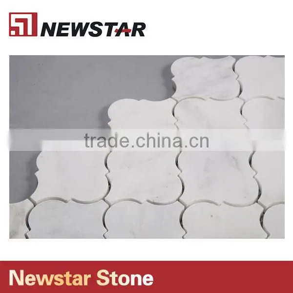 Newstar Arabesque Lantern backsplash Tiles Carrara White Marble Price For Bathroom