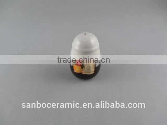 Cheap Wholesale Ceramic Salt and Pepper Shaker wedding favors with plastic lid