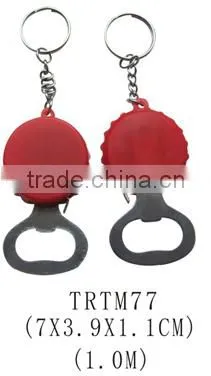 Multifuncional thumb shape bottle opener with tape measure