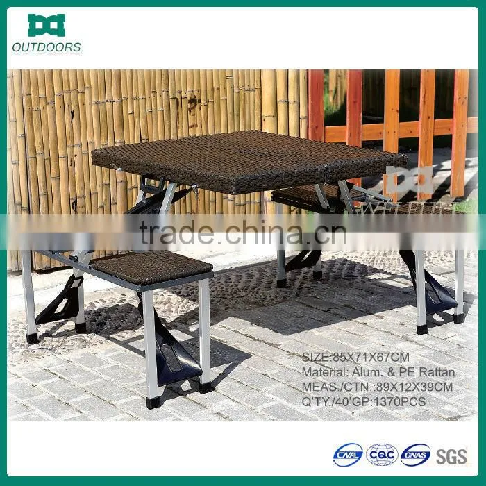 wooden camping folding table