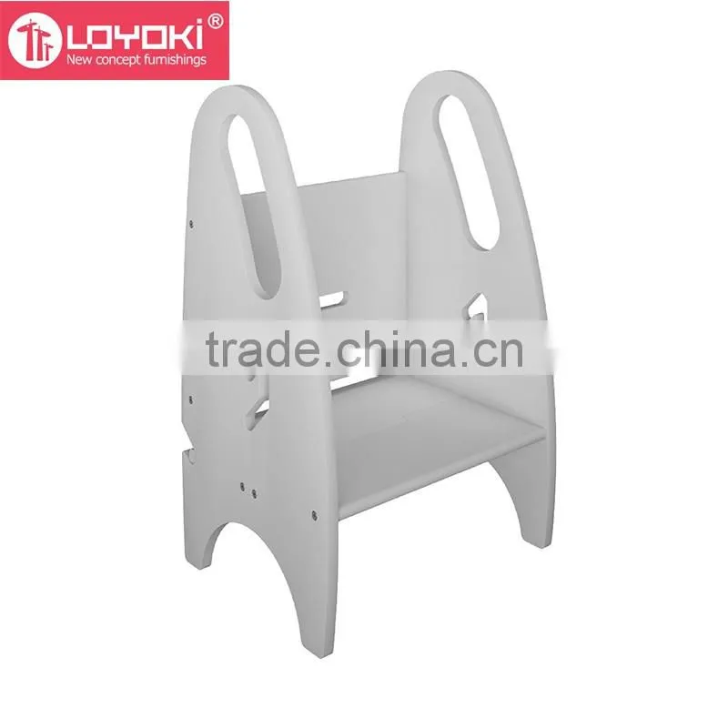 high quality 3 step wood fold step stool Multifunction step ladder