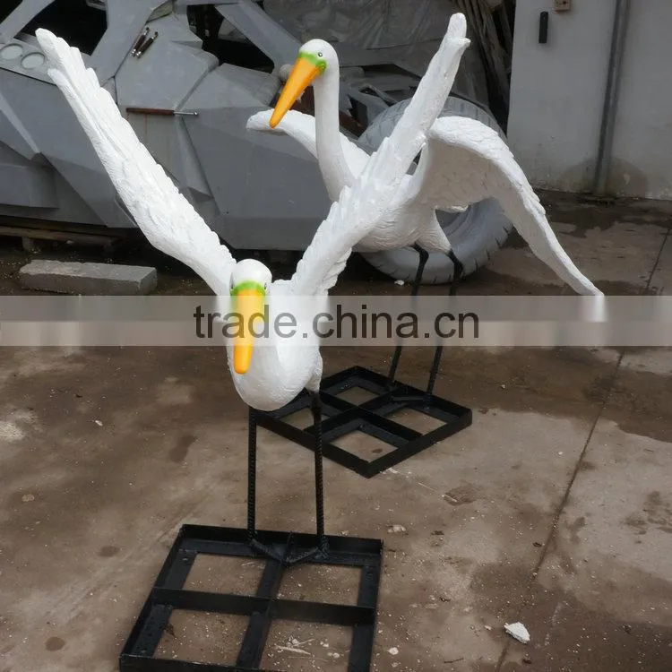 Customized life-size fiberglass sea gull figure