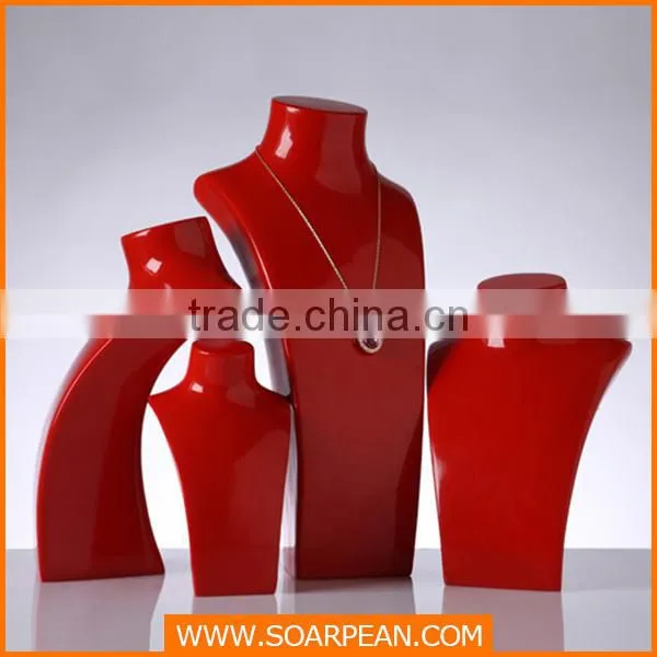 High-end Red Neck Mannequin for Jewelry Display Stand