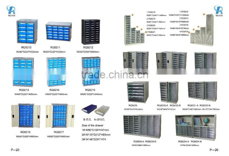Dustproof Steel Spare Parts Storage Cabinet with 75 Drawers