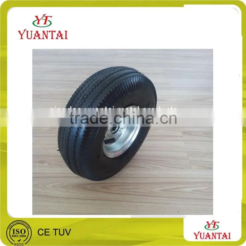 wheel barrow, garden tool cart, hand trolley use air wheel cart wheel PU foam flat free pneumatic solid rubber caster wheel