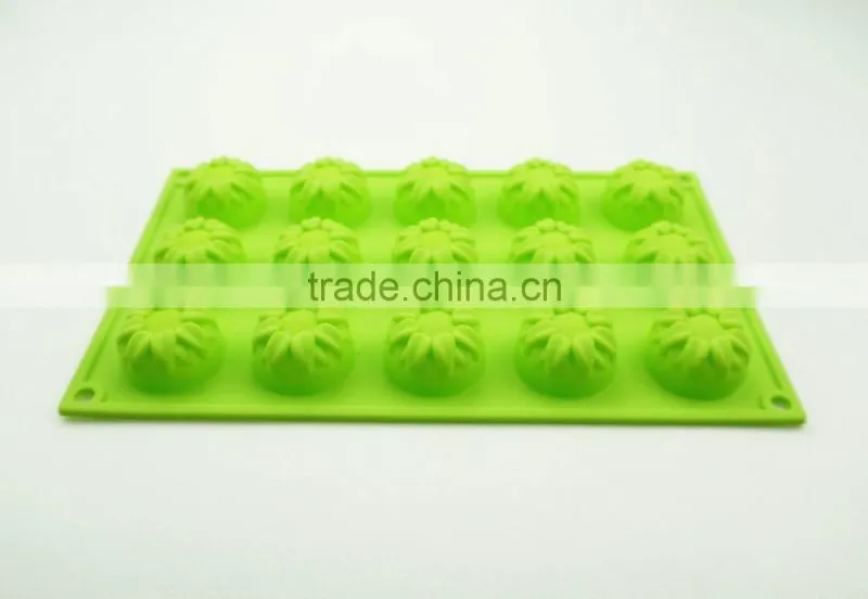 1192 15 pcs roses shaped silicone chocolate mould and mold