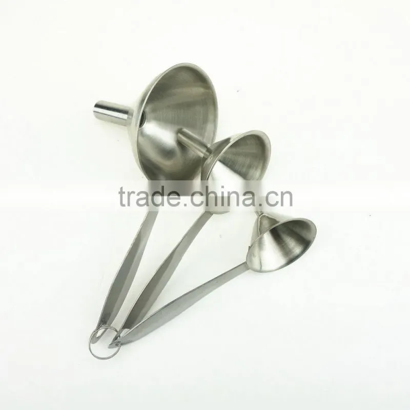 42134 3PCS Latest popular high quality small stainless steel funnel