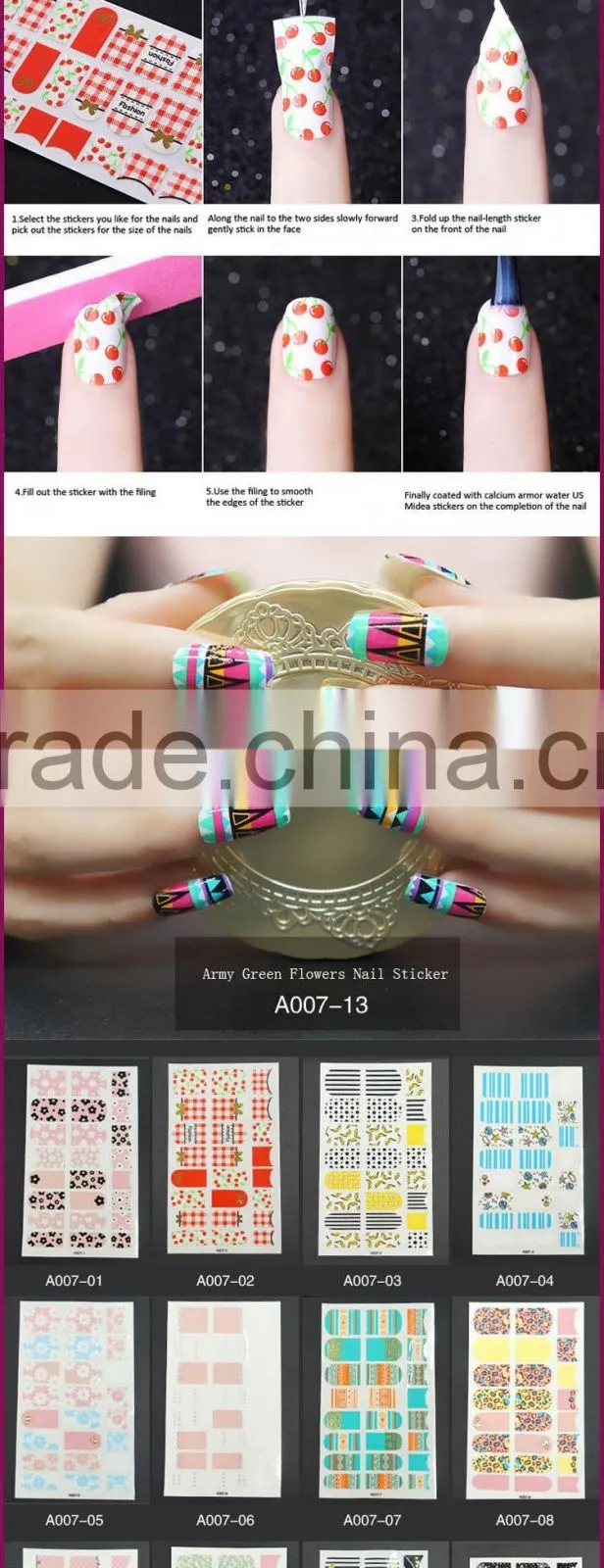 New Air Wholesale Nail Wraps Self-adhesive Nail Wraps For Decorate
