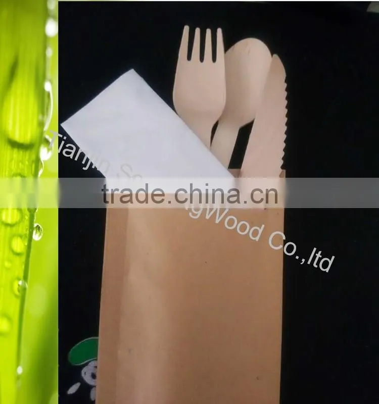 hot selling eco-friendly birch wood forks knife spoon
