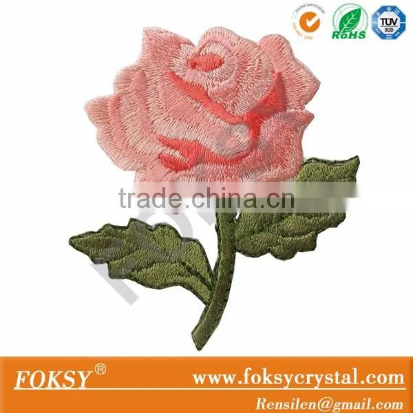 Beautiful flower iron on Embroidered patch high quality