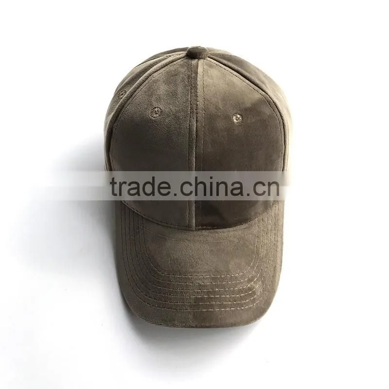 Blank Suede Baseball Cap With Your Own Deisgn