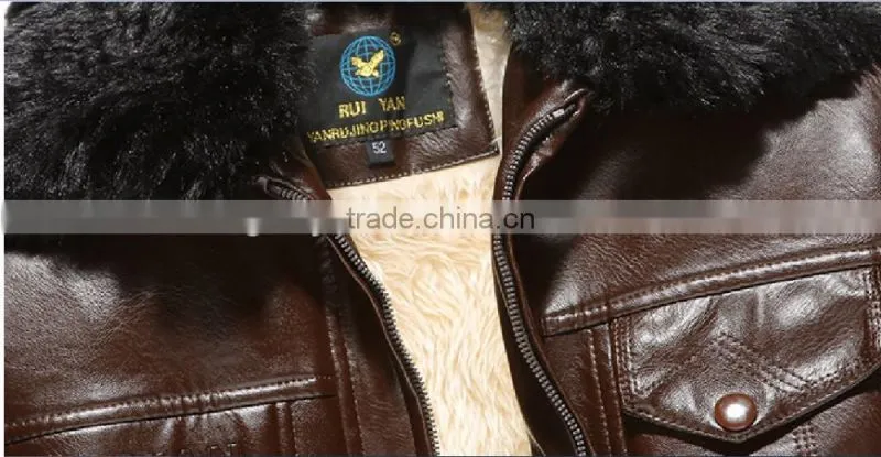 Customized manufactorying middle-aged and elder man father-wear fur coats jackets with fur