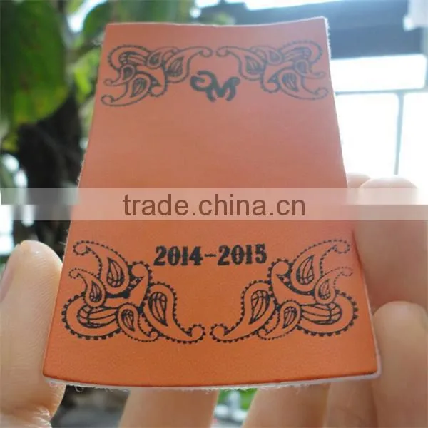 2017 fashion design high quality custom brown leather patch