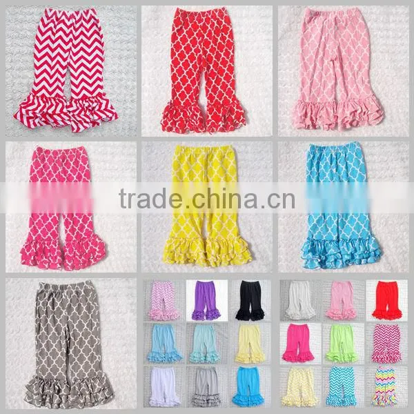 Kids Christmas Ruffle Leggings Wholesale Baby Icing Ruffle Cotton Pants