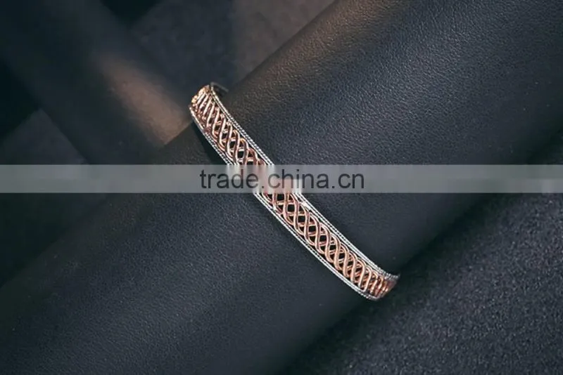 Fashion Design 925 sterling silver knit bangle bracelets