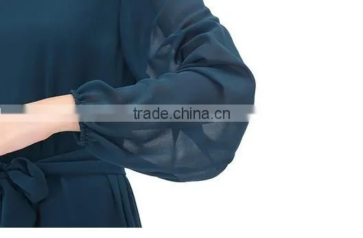 new fashion long sleeve hijab muslim long dress chiffon