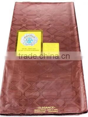 Promotion African Cotton bazin riche Fabric in brocade fabric BZ0004 bazin