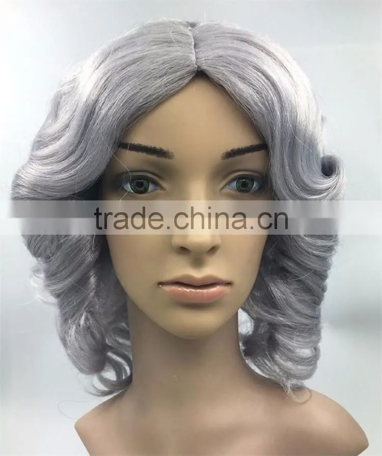 MGOO Stock Human Hair Short Bob Lace Front Wig Water Wave Short Women Wig For Middle Age