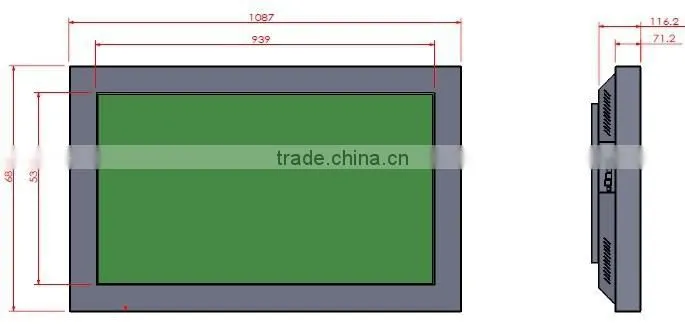 42inch wall mount indoor lcd screen all in one MP4 pc displayer