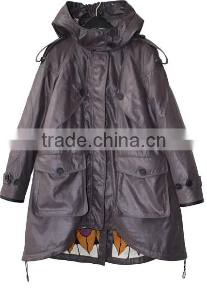 2014 newest ladies Elegant ladies long coat woman black Cashmere coat for winter