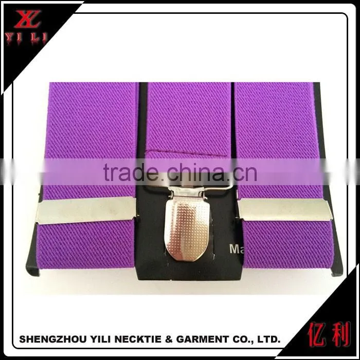 Solid color high quality Customized men's suspender