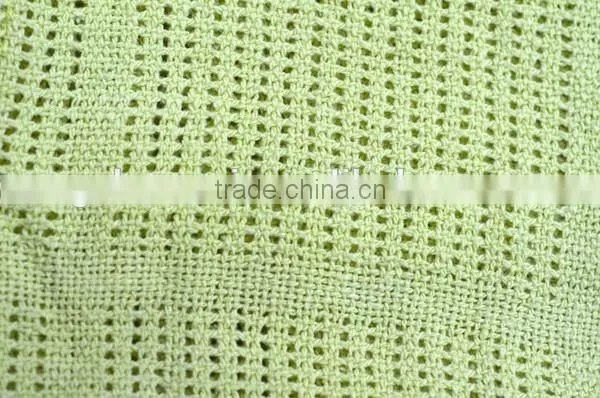 2016 comfortable 100% cotton weave baby blanket infant blanket