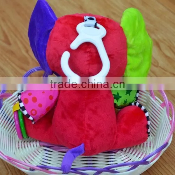 Cute elepanht pessing musical Plush toys baby educational stuffed & plush toy baby gift