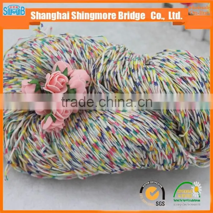 China knitting yarn factory hot wholesale eco-friendly quality soft ribbon yarn for hand knitting