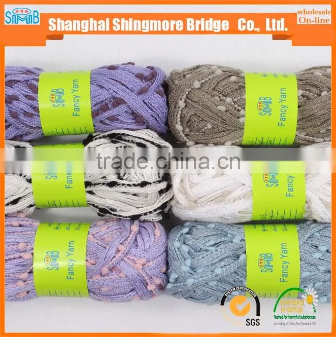 China factory wholesale acrylic polyester blended fancy yarn used for knitting scarf