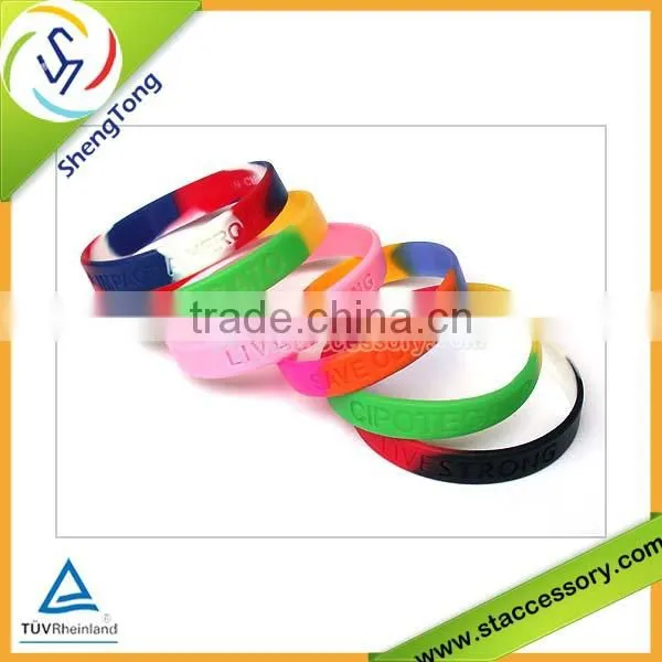 Popular wholesale fashion bracelet silicone rubber bracelet