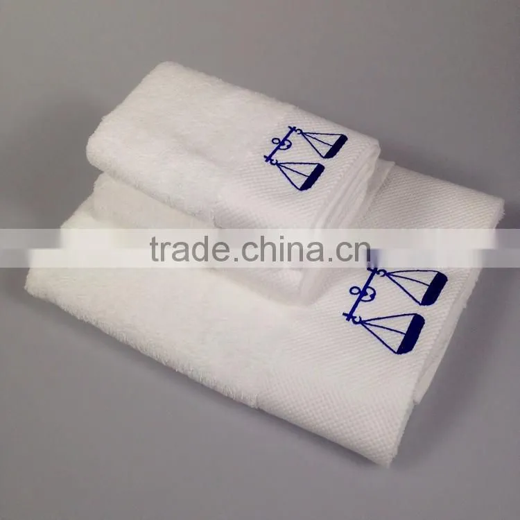 White hotel bath towel set luxury 100% cotton