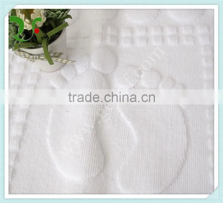 100% cotton custom logo bath mat, bathroom floor towel