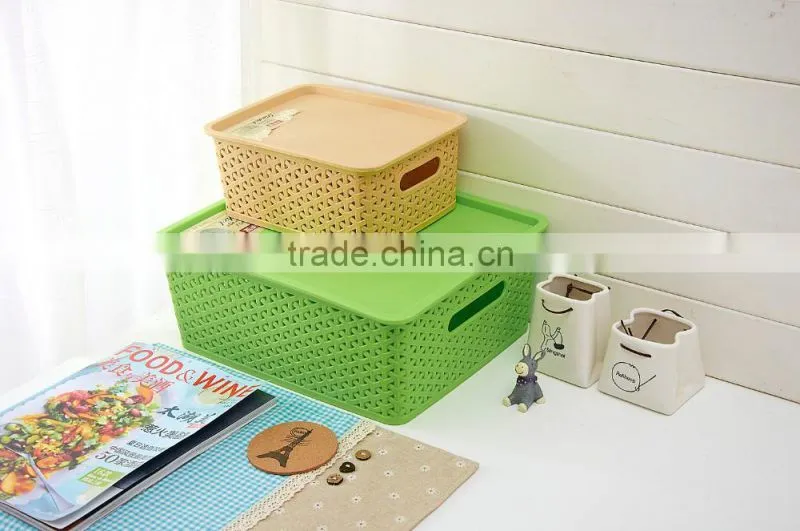 Colorfur plastic storage container box with lid