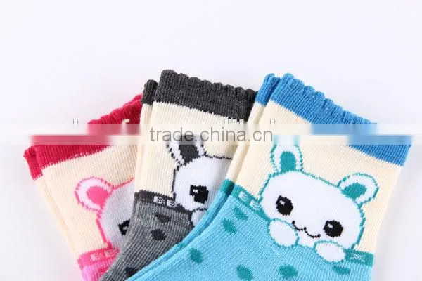 autumn&winter high quality 100%cotton cartoon cute child socks