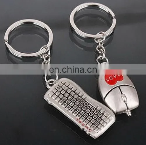 Fashion New Design Miss You Letters Apple Shape Keychain Couple Valentine's Day Gift
