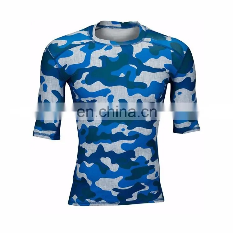 half sleeve mens camo compression t shirt